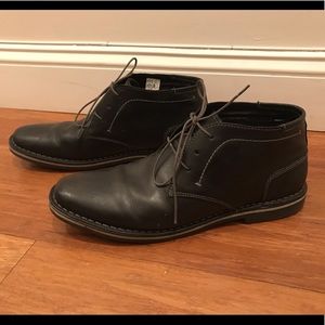 Steve Madden Harken Chukka, Black Leather Sz 10
